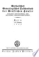 Gothaisches genealogisches Taschenbuch der gräflichen Häuser. Teil A