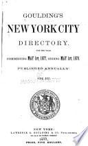 Gouldings New York City Directory