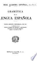 Gramática de la lengua española