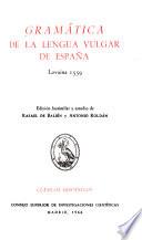 Gramática de la lengua vulgar de España