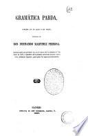 Gramatica parda. Comedia en 1 acto y en verso