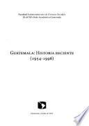 Guatemala, historia reciente (1954-1996)