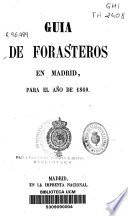 Guía de forasteros en Madrid para el año de 1860