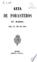 Guía de forasteros en Madrid para el año de 1861
