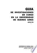 Guía de investigaciones en curso en la Universidad de Buenos Aires