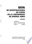 Guía de investigaciones en curso en la Universidad de Buenos Aires