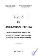 Guía de legislación minera