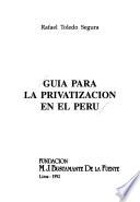 Guía para la privatización en el Perú