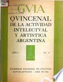 Guía quincenal de la actividad intelectual y artística argentina