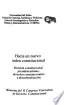 Hacia un nuevo orden constitucional