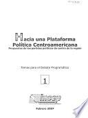 Hacia una plataforma política centroamericana