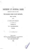 Handbook of Criminal Cases