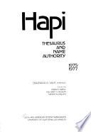 HAPI Thesaurus and Name Authority, 1975-1977