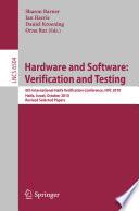 Hardware and Software: Verification and Testing