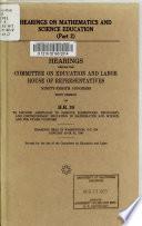 Hearings on Mathematics and Science Education