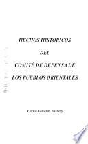 Hechos historicos del Comité de Defensa de los Pueblos Orientales