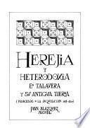 Herejía y heterodoxia en Talavera y su antigua tierra