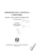 Hermenéutica, estética e historia