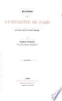 Histoire de l'Université de Paris au XVIIe et au XVIIIe siècle