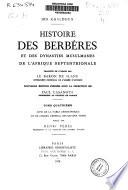 Histoire des Beréberes et des dynasties musulmanes de l'Afrique septentrionale