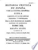 Historia crítica de España y de la cultura Española, compuesta en italiano y en español