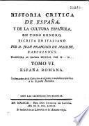 Historia crítica de España y de la cultura Española, compuesta en italiano y en español