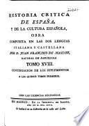 Historia crítica de España y de la cultura Española, compuesta en italiano y en español