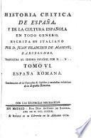 Historia crítica de España y de la cultura española en todo género