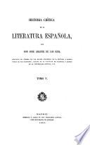 Historia Crítica de la Literatura Espanola