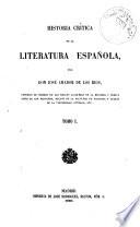Historia crítica de la literatura española