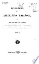 Historia crítica de la Literatura Española