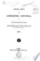 Historia crítica de la literatura española