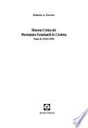 Historia crítica del movimiento estudiantil de Córdoba: 1943-1955