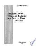 Historia de la canción popular en Puerto Rico (1493-1898)