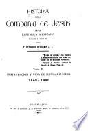 Historia de la Compañia de Jesús en la República mexicana
