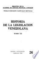 Historia de la legislación venezolana