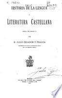 Historia de la lengua y literatura castellana