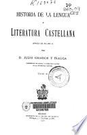 Historia de la lengua y literatura castellana