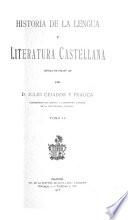 Historia de la lengua y literatura castellana