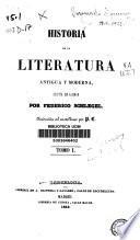 Historia de la literatura antigua y moderna