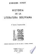 Historia de la literatura boliviana