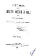 Historia de la literatura colonial de Chile