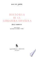 Historia de la literatura española: Epoca barroca