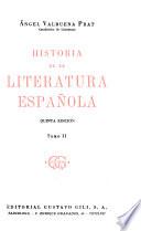 Historia de la literatura espanola