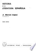 Historia de la literature espanola