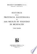 Historia de la Provincia Agustiniana de San Nicolás de Tolentino de Michoacán