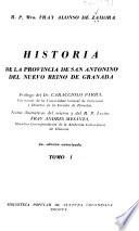 Historia de la provincia de San Antonio del Nuevo reino de Granada