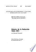 Historia de la Reducción, 1666-1812