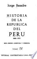 Historia de la República del Perú, 1822-1933