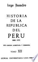Historia de la República del Perú, 1822-1933